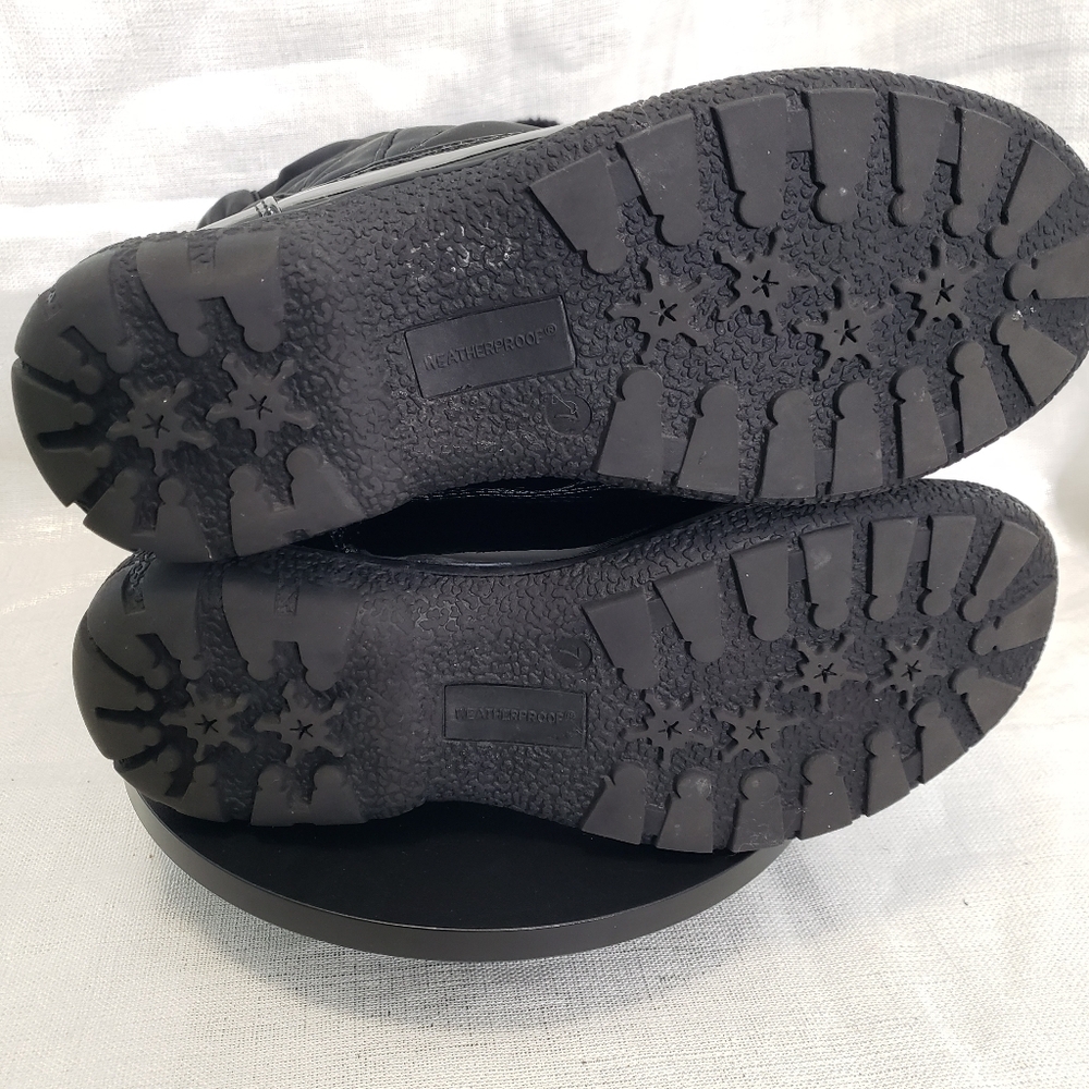 Weatherproof Women's Faux Fur Two Buckle Nylon Storm Snow Boots Size: 7 Black - Picture 9 of 9